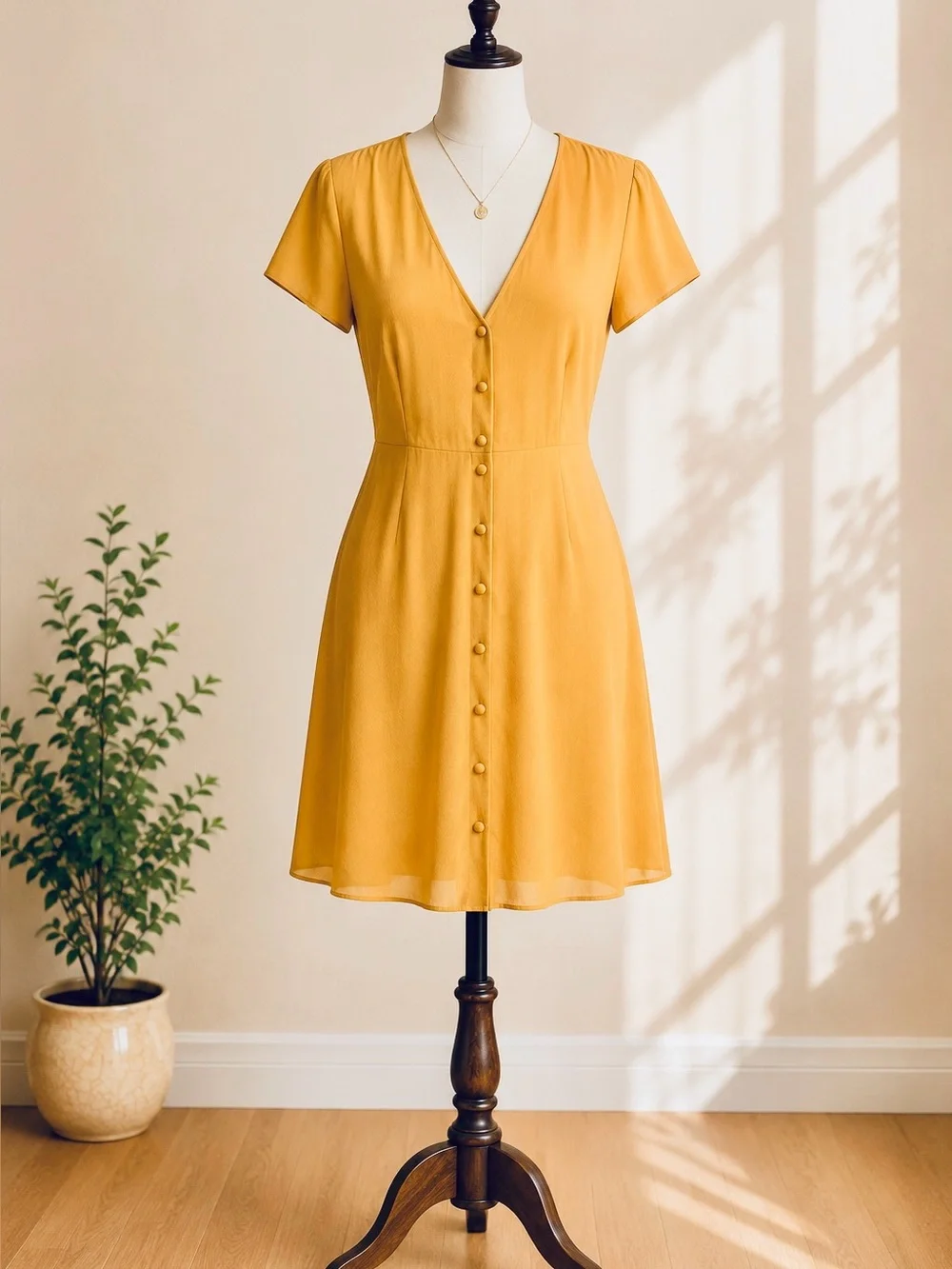 aritzia yellow dress Wilfred Spaghetti Strap skin feel Wilfred Aritzia yellow dress -
